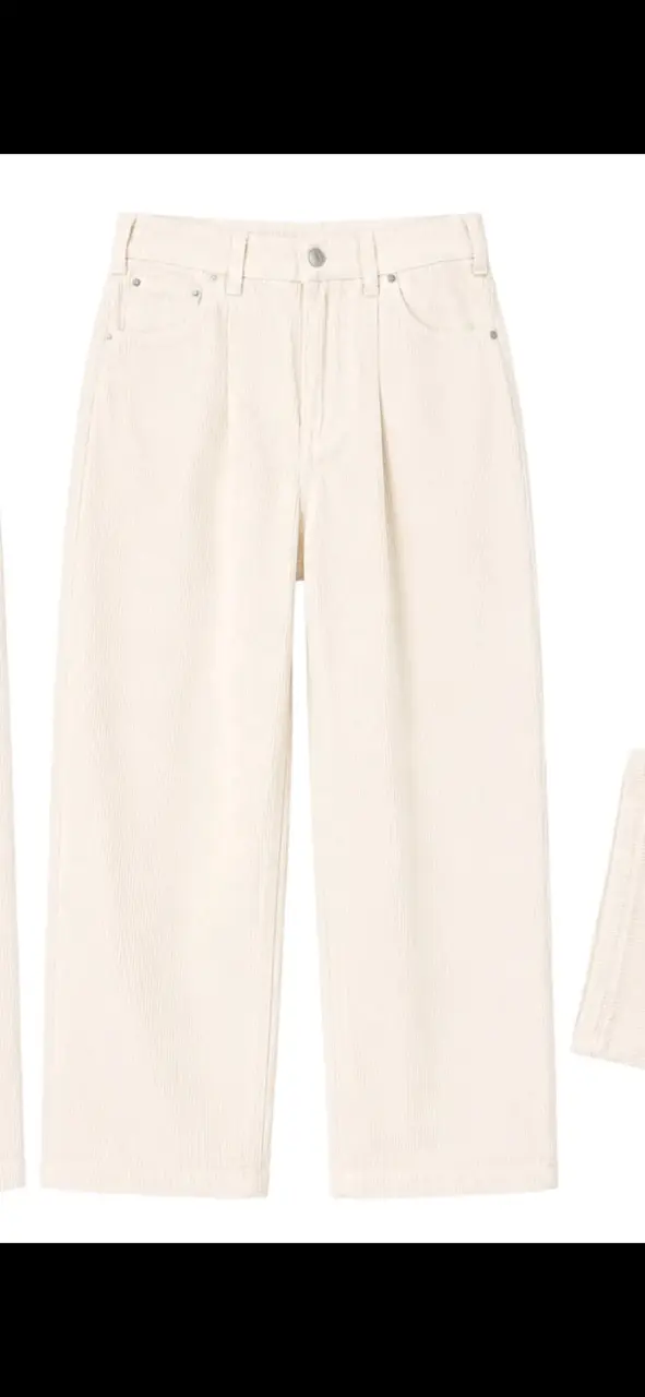Pantalónde cotelé crudo para mujer - 2