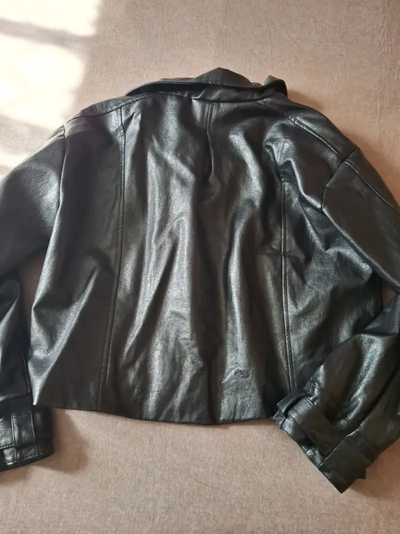Chaqueta de ecocuero negra Index para mujer - 3