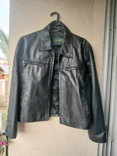 Chaqueta de cuero negra Danier - miniatura 1
