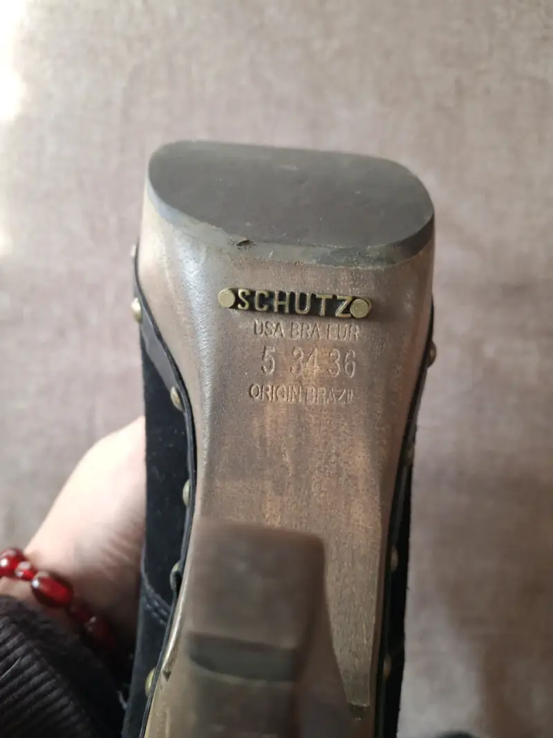 Botines de tacón alto Schutz negros con cordones - 4
