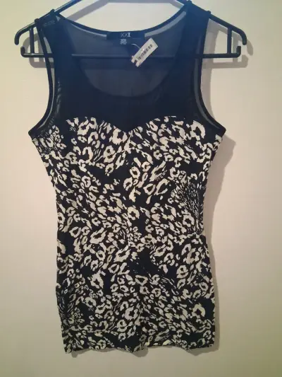 Vestido corto estampado animal print - miniatura 1