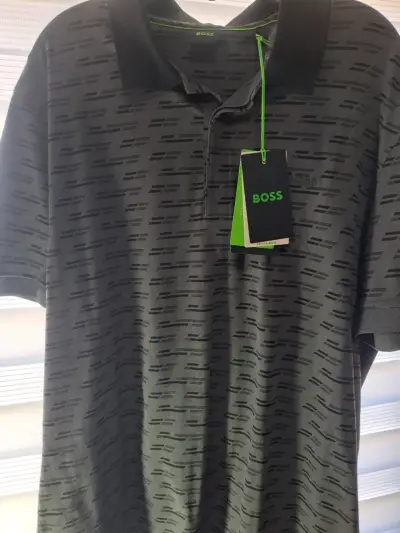 Polera Polo Negra Boss para Hombre - miniatura 1