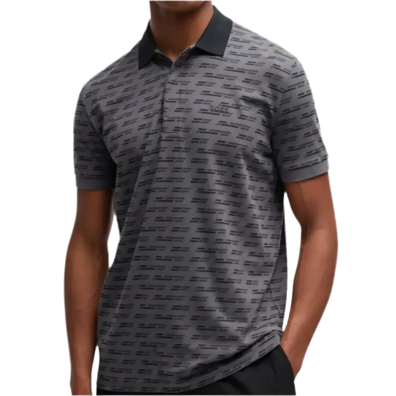 Polera Polo Negra Boss para Hombre - 4