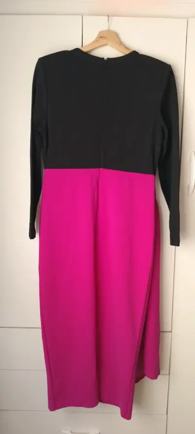 Vestido bicolor negro y fucsia SHEIN - miniatura 2