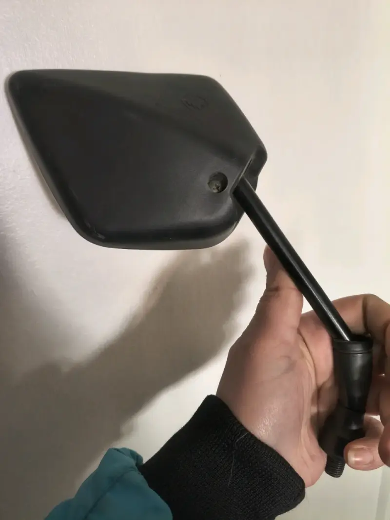 Espejo retrovisor para motocicleta negro - 2