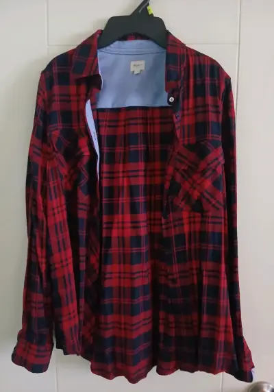 Camisa de franela roja a cuadros Pepe Jeans - miniatura 1