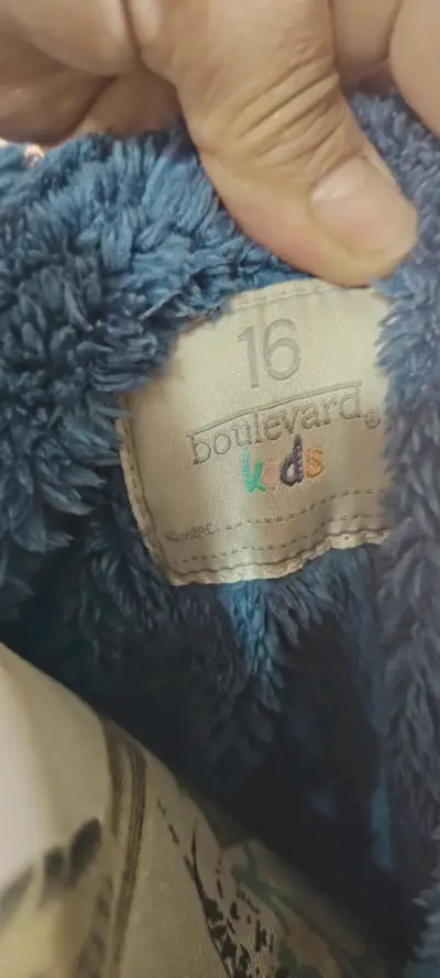 Chaqueta azul para niños con capucha - miniatura 4
