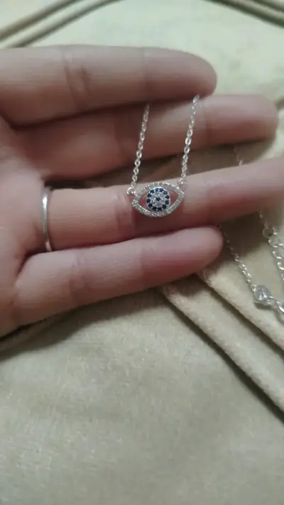 Collar de plata con dije de ojo turco - miniatura 2