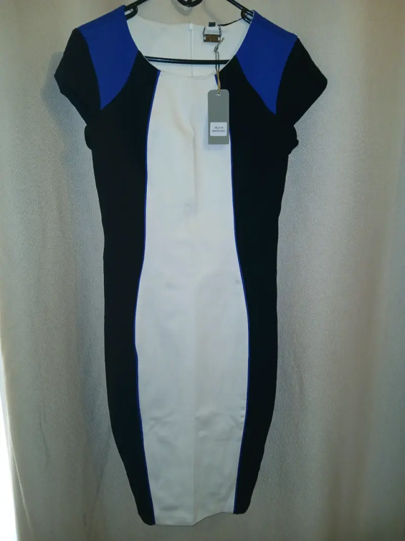 Vestido triicolor con etiqueta - 2