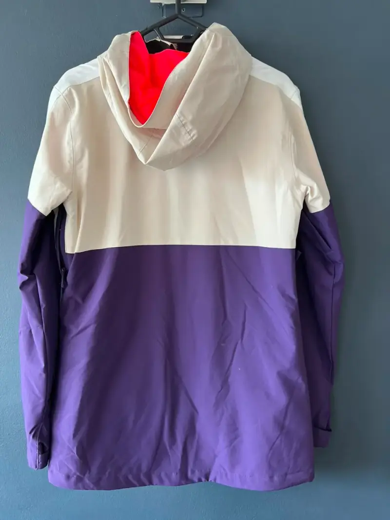 Chaqueta impermeable DC morada y beige - 2