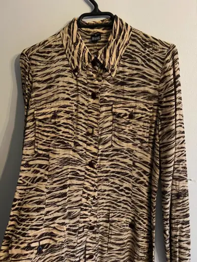 Vestido camisero animal print para mujer - miniatura 2
