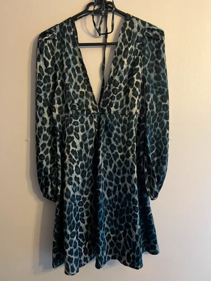 Vestido corto estampado animal print - 1