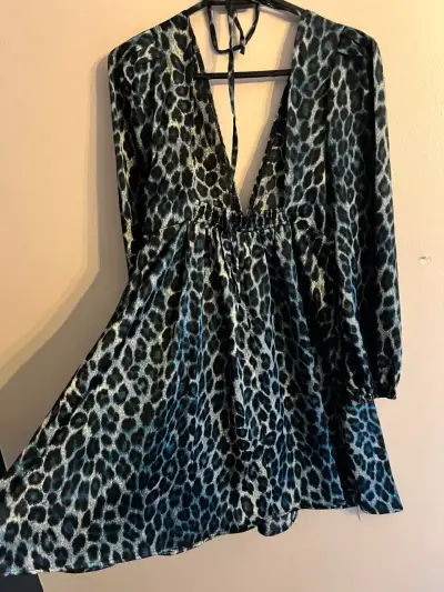 Vestido corto estampado animal print - miniatura 3