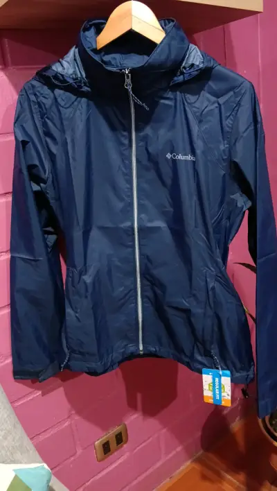 Chaqueta impermeable azul Columbia para mujer - miniatura 1