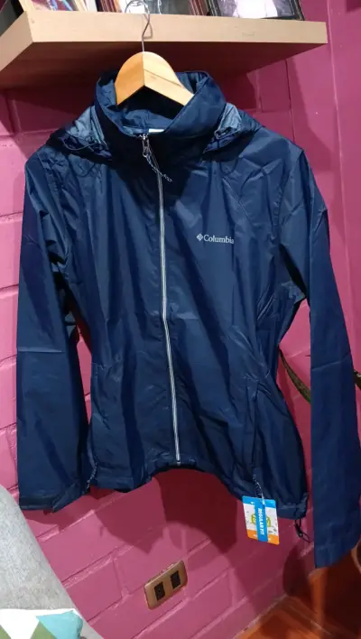 Chaqueta impermeable azul Columbia para mujer - miniatura 2