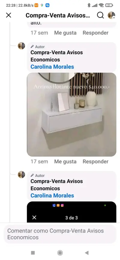 Arrimo flotante blanco moderno - miniatura 1