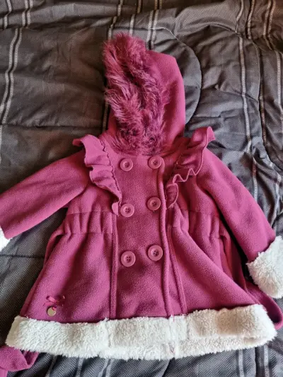 Abrigo de niña Limonada con capucha y forro polar - miniatura 1