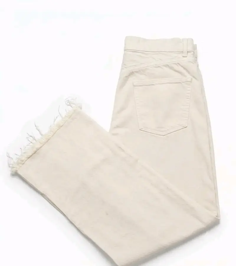 Jeans grises muy claritos Zara con dobladillo des - 2