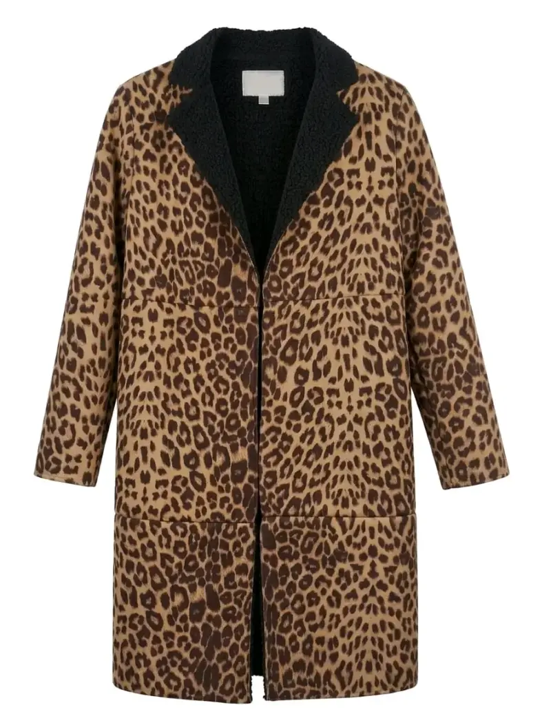 Abrigo de mujer estampado leopardo