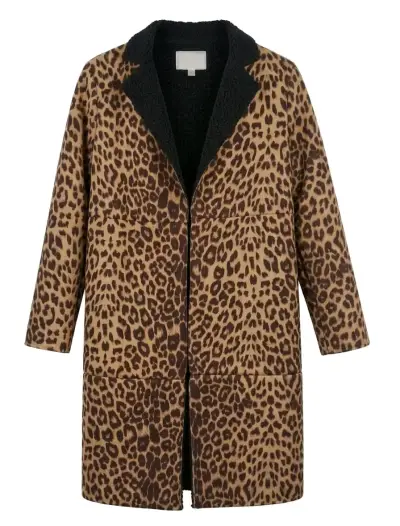 Abrigo de mujer estampado leopardo - miniatura 1