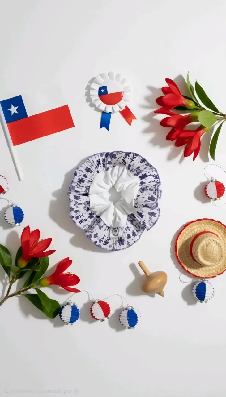 Colección de moños de tela con diseño floral - 2