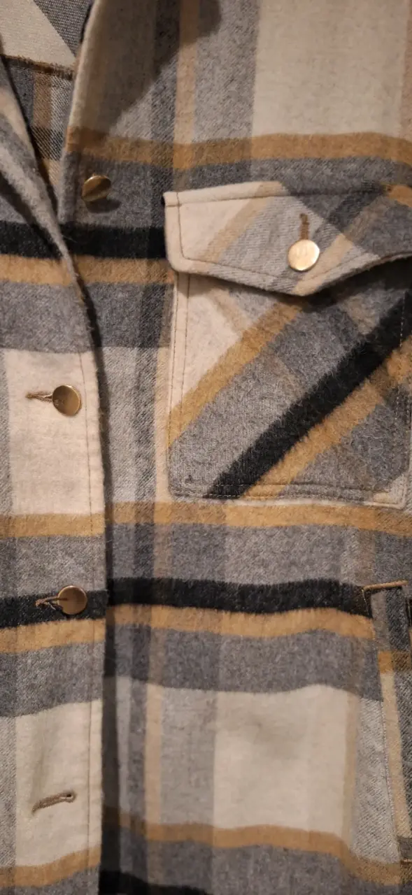 Chaqueta de lana a cuadros Zara para mujer - 2