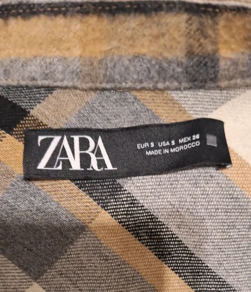 Chaqueta de lana a cuadros Zara para mujer - 3