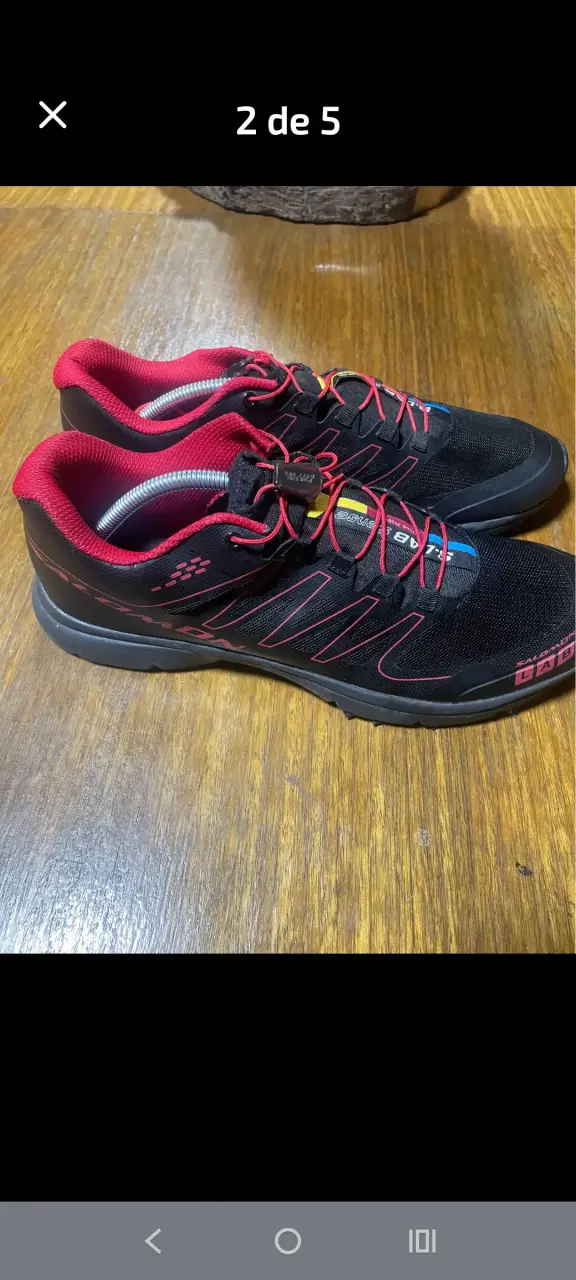 Zapatillas de Trail Running Salomon Rojas y Negras - 3