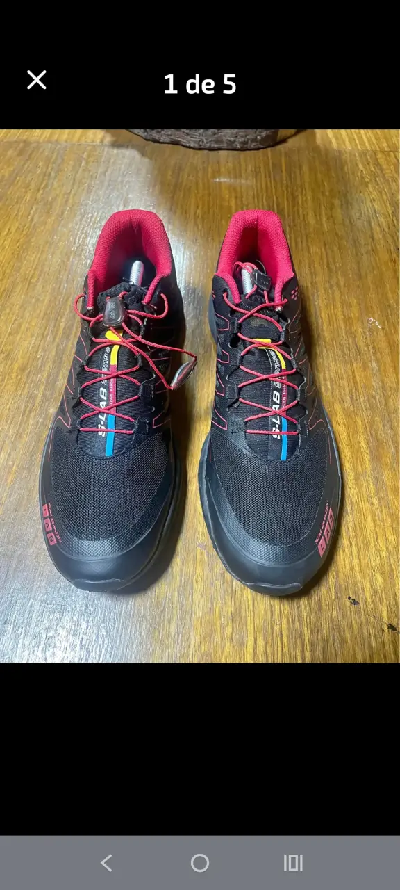 Zapatillas de Trail Running Salomon Rojas y Negras - 5