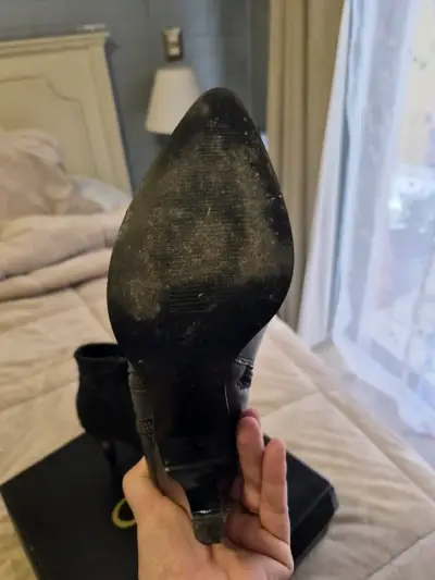 Botines de cuero negro con cierre doble - miniatura 3