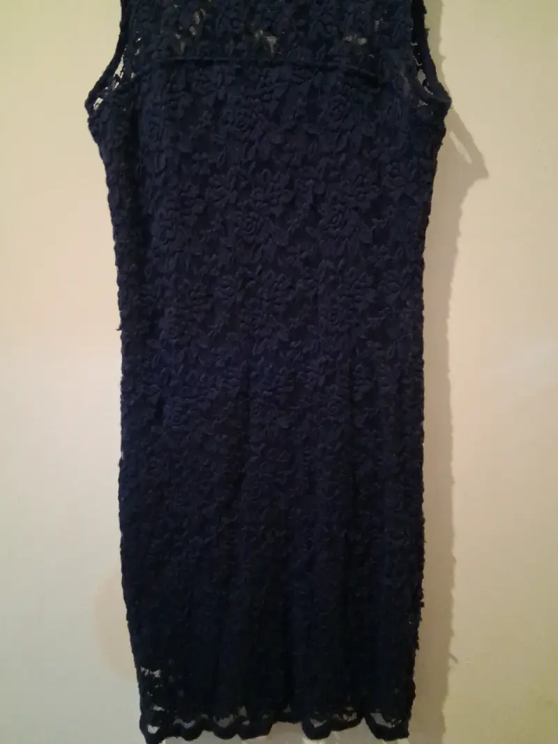 Vestido de encaje azul marino Forever 21 - 3