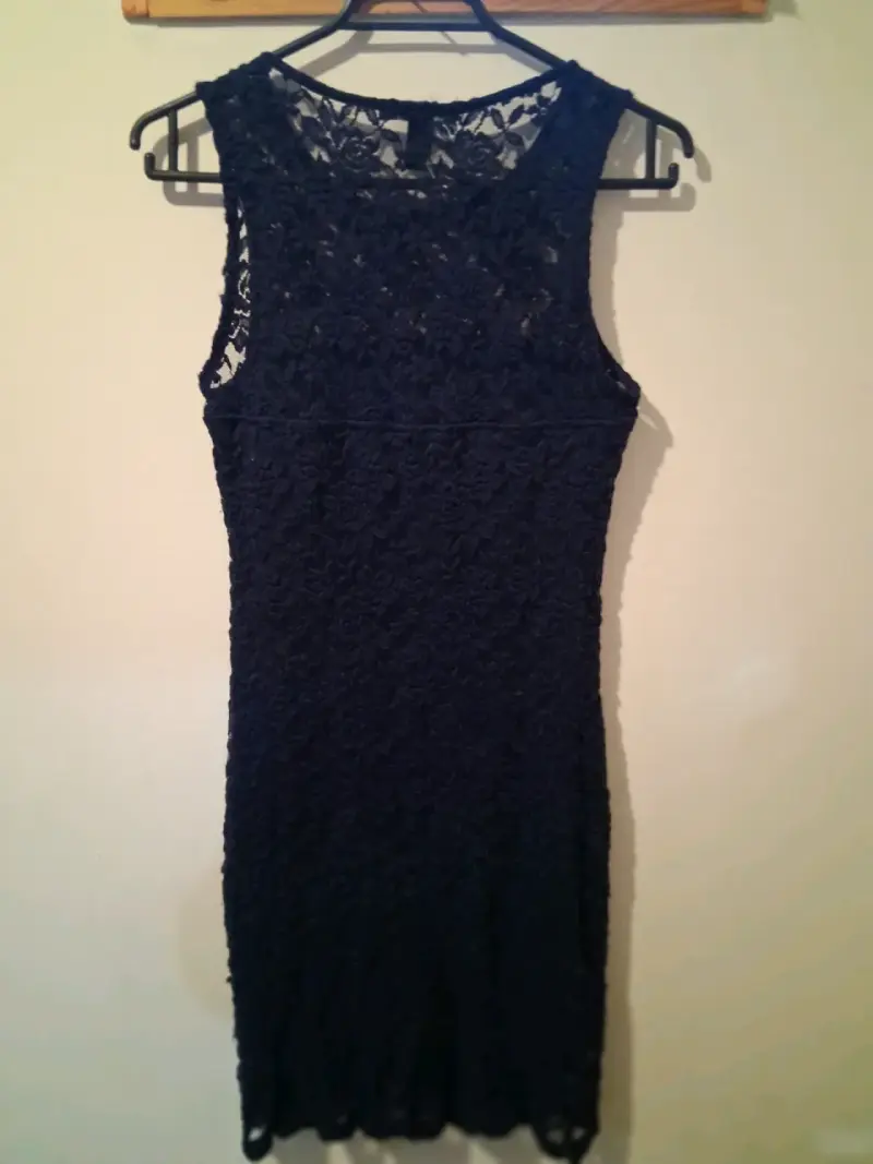 Vestido de encaje azul marino Forever 21 - 4