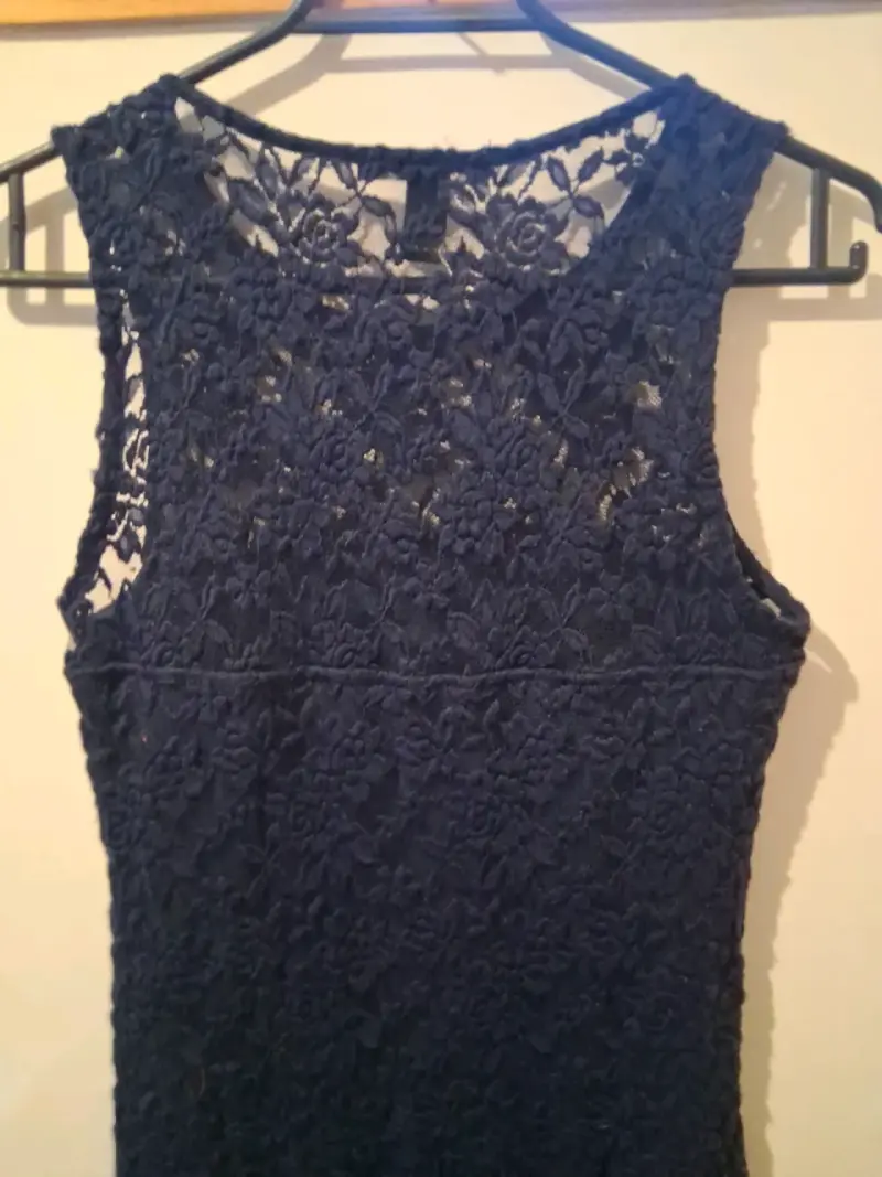 Vestido de encaje azul marino Forever 21 - 5