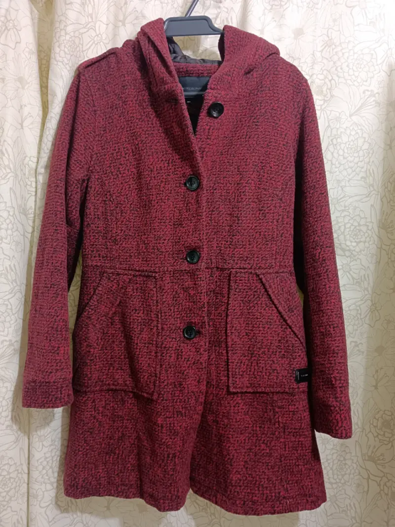 Abrigo rojo de lana Ellus Collection para mujer