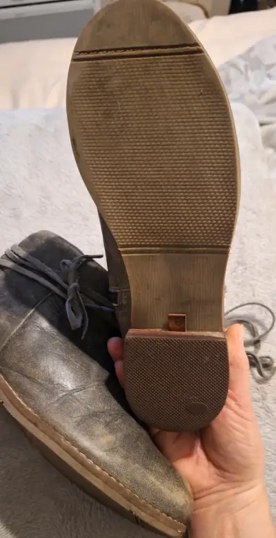 Botines de cuero grises con cierre lateral - miniatura 3