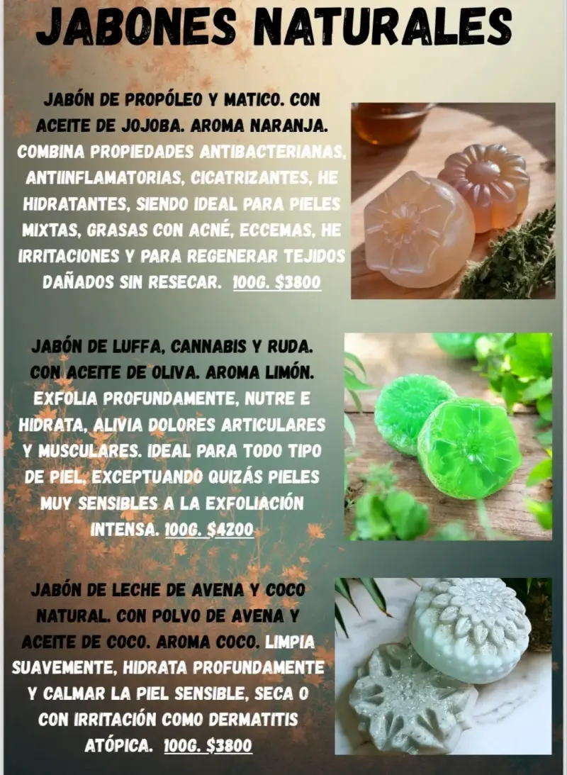 Jabones Naturales Pack de 3 jabones (a elección) - 3