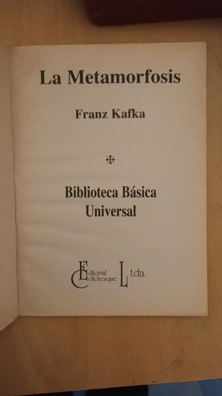 Libro La Metamorfosis de Franz Kafka - 3