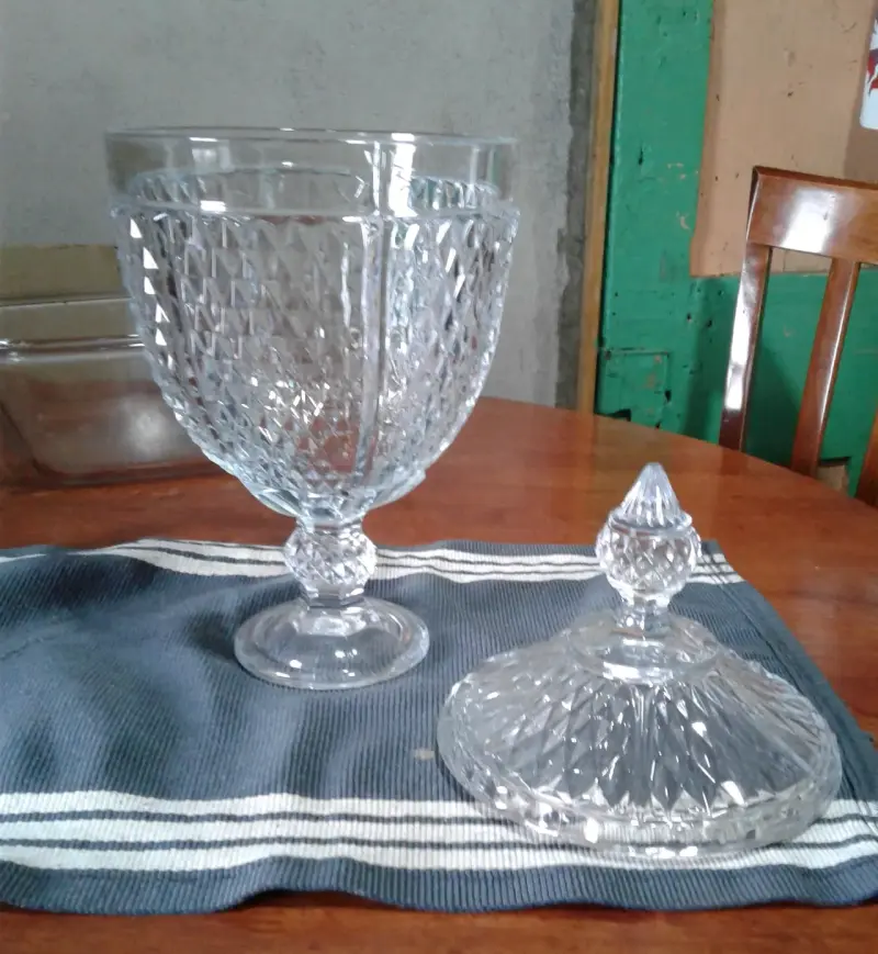 Copa bombonera de cristal decorativa - 3