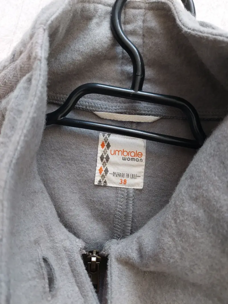 Chaqueta gris con cuello alto Umbrale Mujer - 2