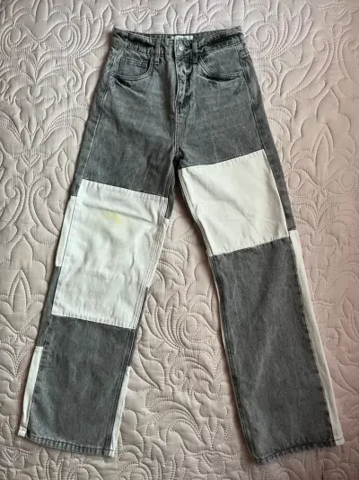 Jeans bicolor gris y blanco Sybilla - miniatura 1