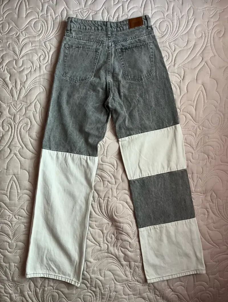 Jeans bicolor gris y blanco Sybilla - 2