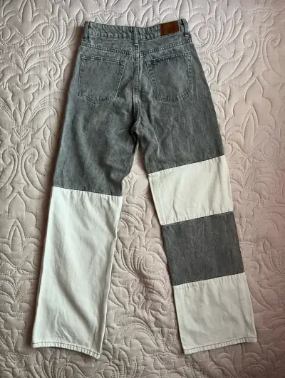 Jeans bicolor gris y blanco Sybilla - miniatura 2