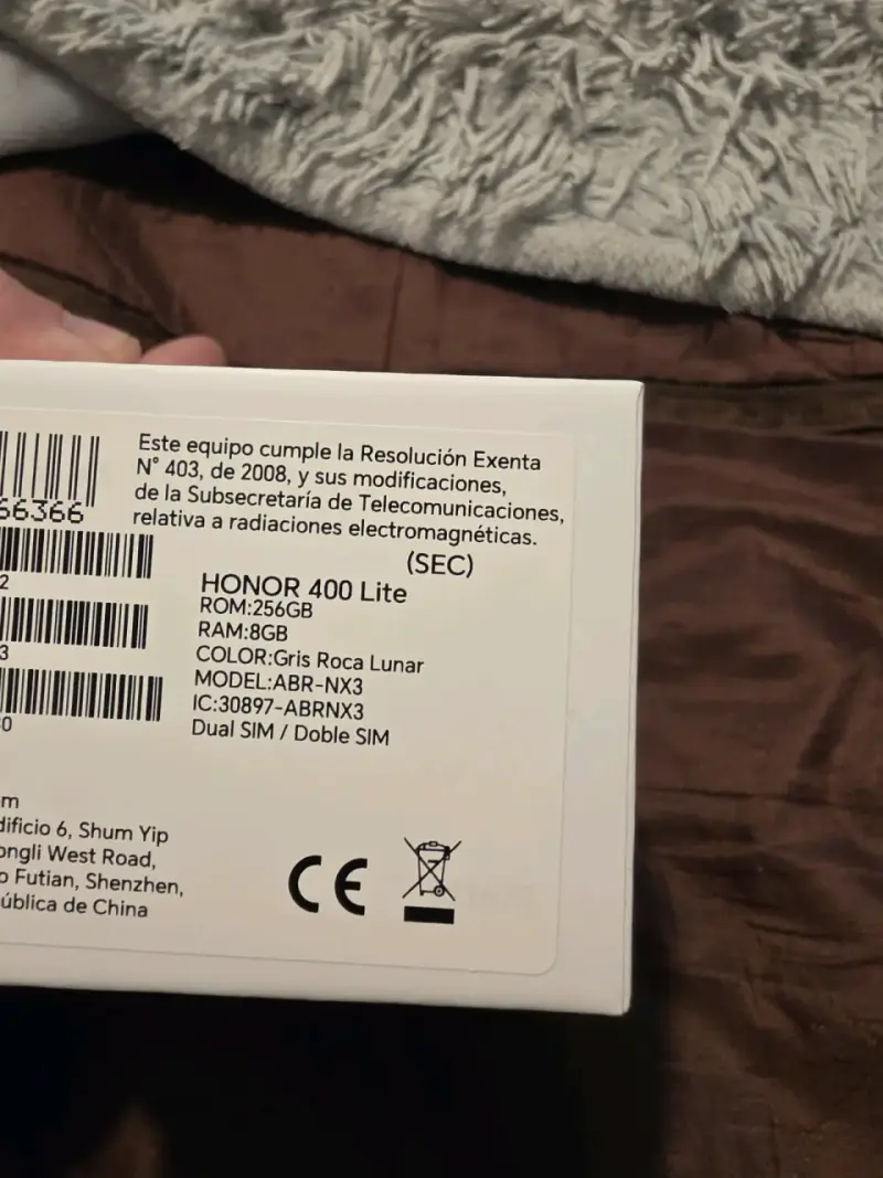 Smartphone Honor 400 Lite 5G con cámara de 108MP - 6