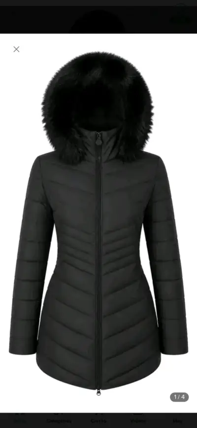 Parka O Chaqueta Larga De Dama Negras Impermeable - miniatura 1