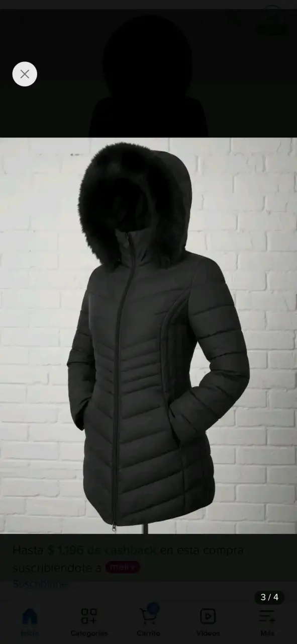 Parka O Chaqueta Larga De Dama Negras Impermeable - 3