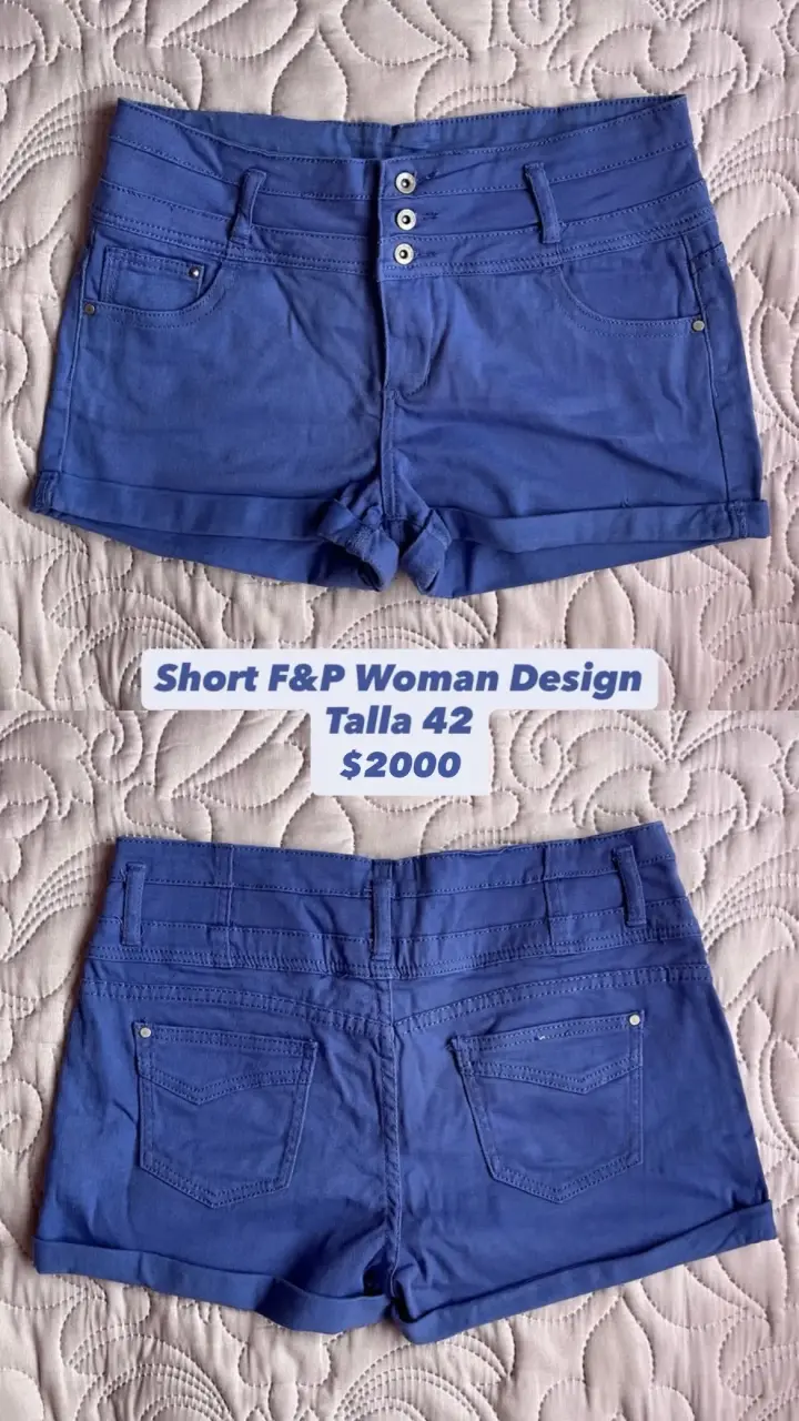Short azul mujer - 3