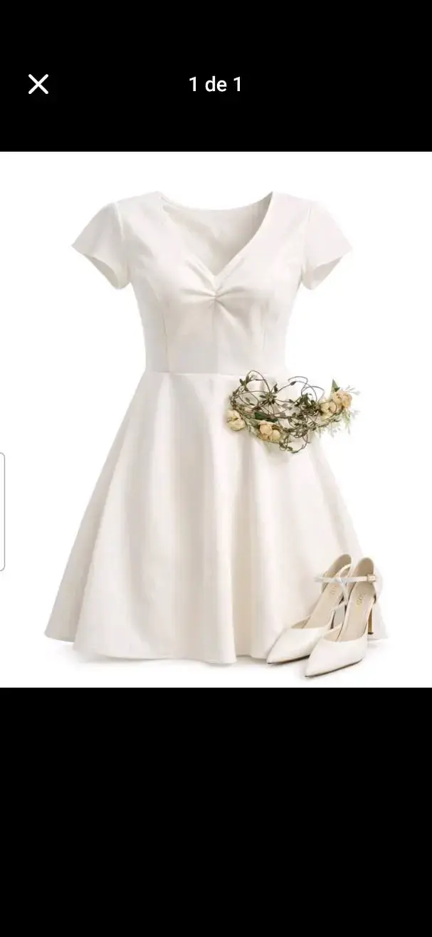 Vestido de novia Civil blanco elegante