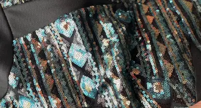 Vestido corto de lentejuelas Ficelle - miniatura 3