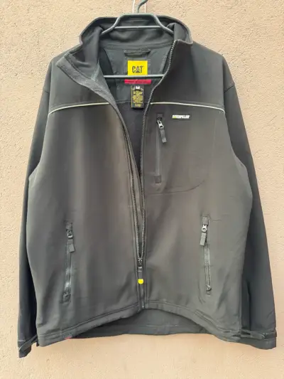Chaqueta negra Caterpillar con cierre y bolsillos - miniatura 4