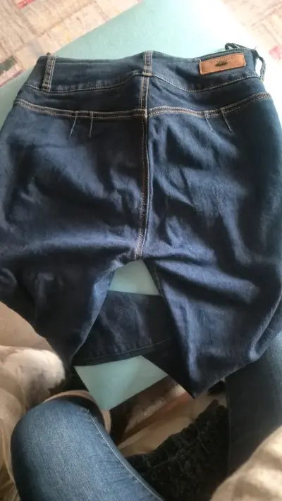 Jeans azul oscuro Studio F para mujer - miniatura 4